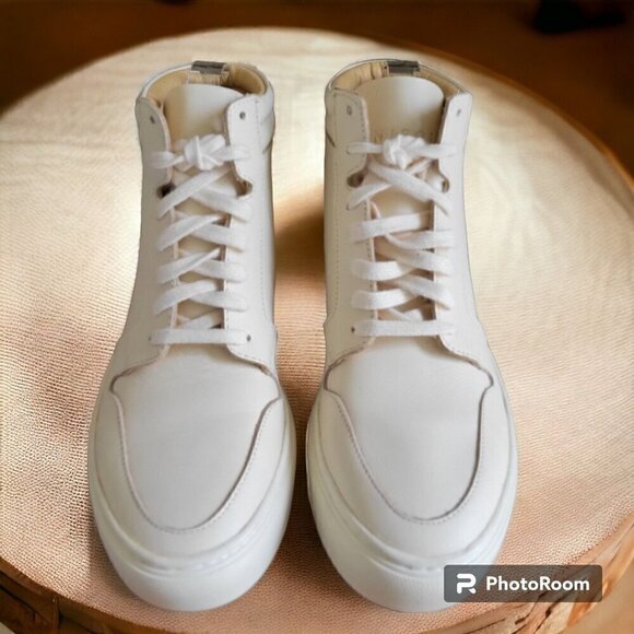 Nisolo Shoes - NISOLO  - Everyday Mid Top  Bone Leather Womens  Sneaker- SZ 7
